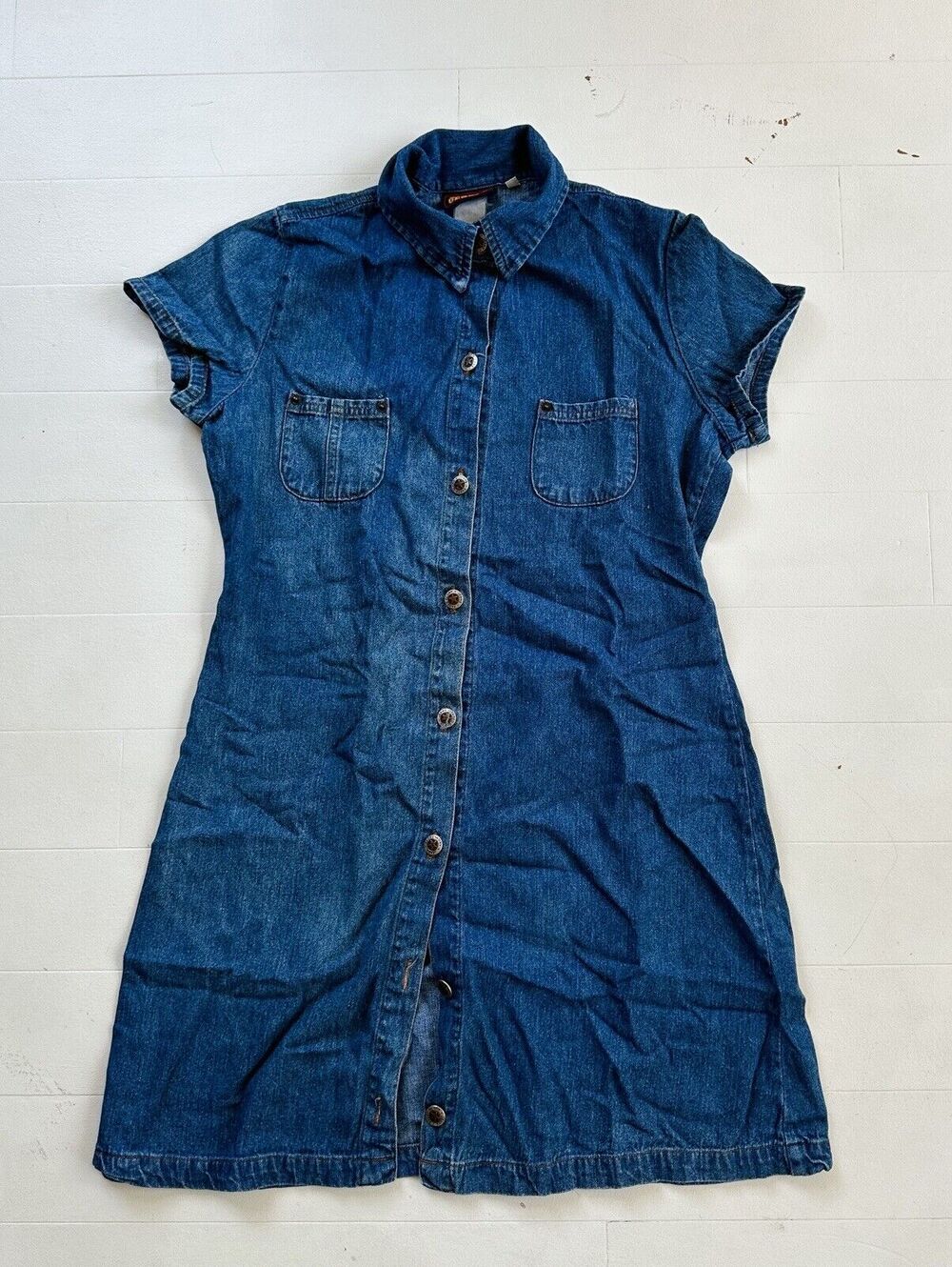 Faded Glory Denim Button Down Dress Medium